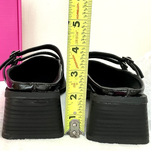 OLIVIA MILLER AQUARIUS BLACK LOW HEEL SQUARE TOE MARY JANE SLIP ON SZ 11 - Picture 6 of 12